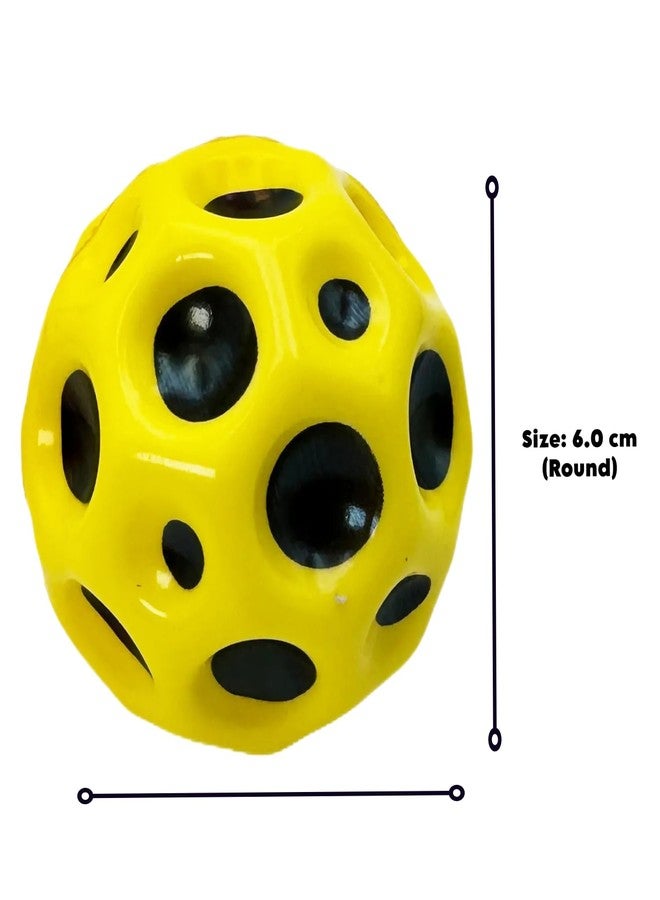 Buko Super Infinity Crazy Bounce Moon Ball: Ultimate Grip and Catch, Enhances Hand-Eye Coordination (Pack of 1 (Yellow) - Image 3